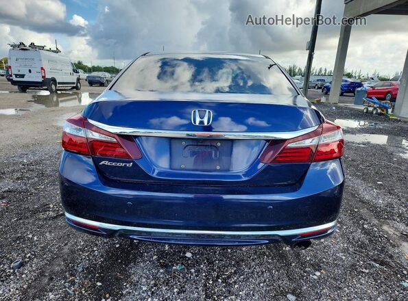1HGCR2F40HA057976 2017 HONDA ACCORD Blue Rear view