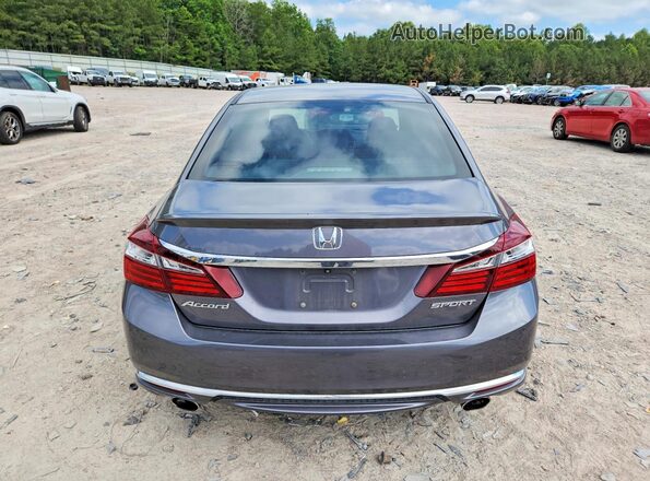 1HGCR2F50GA132781 2016 HONDA ACCORD Gray Вид ззаду