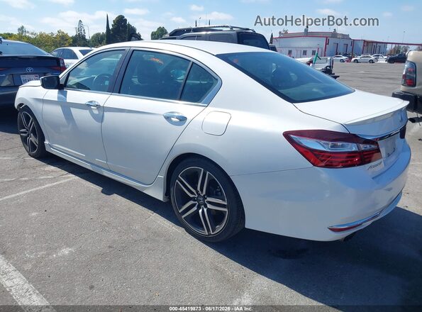 1HGCR2F50GA173637 2016 HONDA ACCORD White Rear left