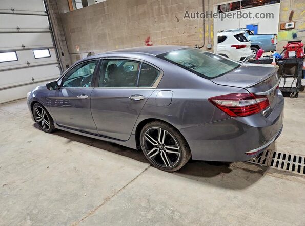 1HGCR2F50GA212582 2016 HONDA ACCORD Gray Rear left