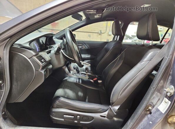 1HGCR2F50GA212582 2016 HONDA ACCORD Gray Front interior view