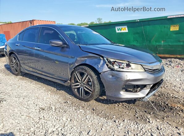1HGCR2F50GA239345 2016 HONDA ACCORD Gray Передня права чверть