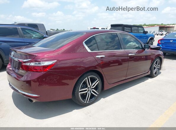 1HGCR2F50HA102052 2017 HONDA ACCORD Burgundy უკანა მარჯვენა