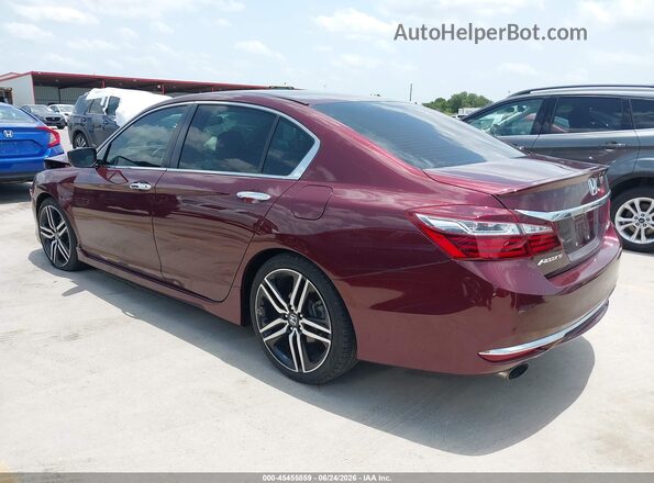 1HGCR2F50HA102052 2017 HONDA ACCORD Burgundy უკანა მარცხენა