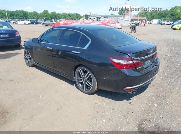1HGCR2F50HA148500 2017 HONDA ACCORD Black Trasero izquierdo