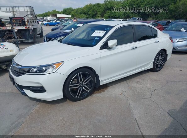 1HGCR2F50HA160758 2017 HONDA ACCORD White Առջևի ձախ երեք քառորդ տեսարան