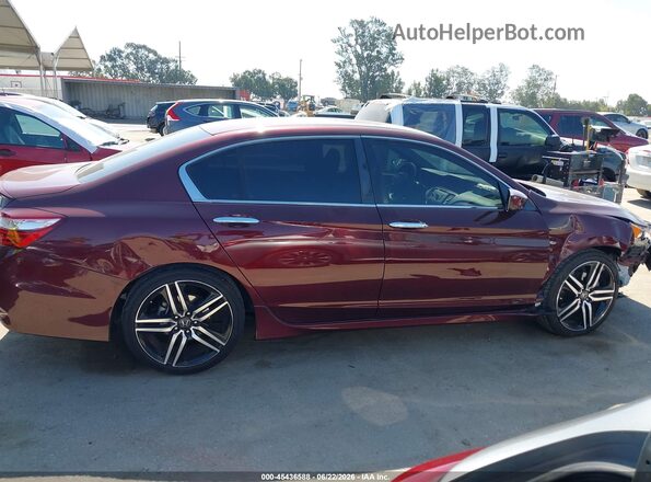 1HGCR2F50HA189046 2017 HONDA ACCORD Burgundy Vista interior de 360 grados