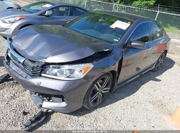 1HGCR2F50HA265977 2017 HONDA ACCORD Gray Front left