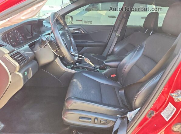1HGCR2F50HA299305 2017 HONDA ACCORD Red Widok wnętrza z przodu