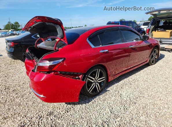 1HGCR2F50HA299305 2017 HONDA ACCORD Red Tył prawy