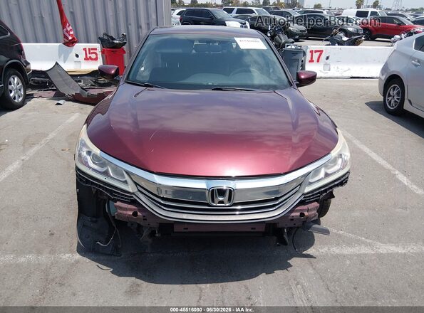1HGCR2F51GA104262 2016 HONDA ACCORD Burgundy Vista del cuadro de instrumentos