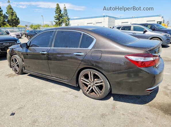 1HGCR2F51HA301627 2017 HONDA ACCORD Charcoal Tył lewy