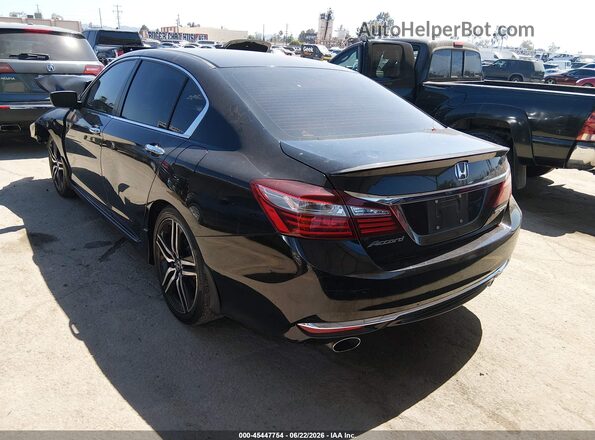 1HGCR2F52GA079095 2016 HONDA ACCORD Black Задня ліва чверть