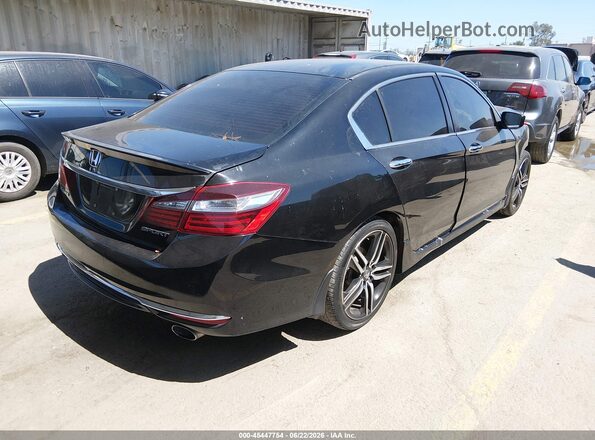 1HGCR2F52GA079095 2016 HONDA ACCORD Black Задня права чверть
