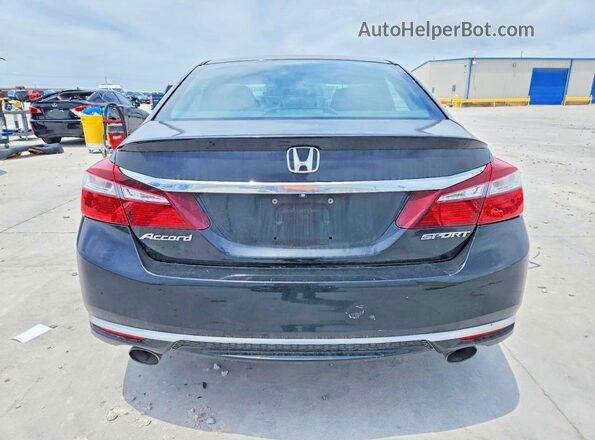 1HGCR2F52GA193064 2016 HONDA ACCORD Черный Вид сзади