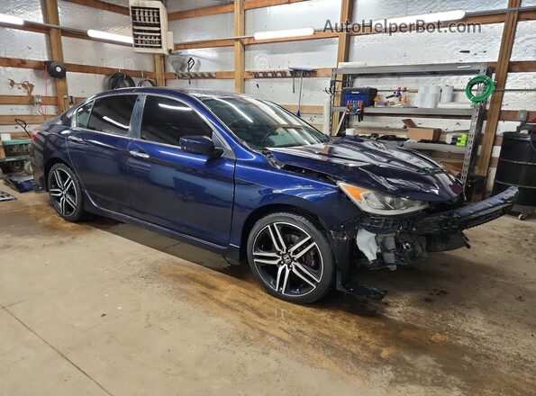 1HGCR2F52HA151205 2017 HONDA ACCORD Blue Front right