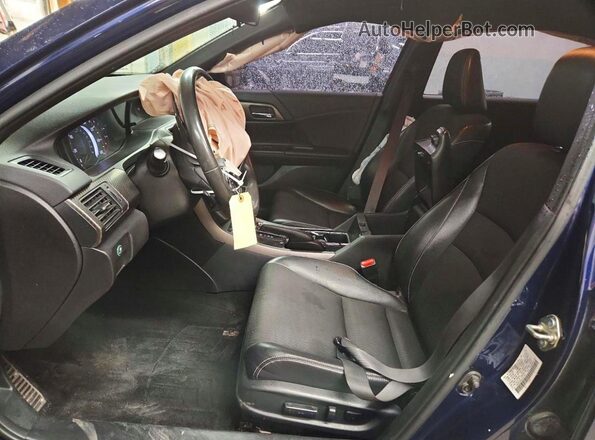 1HGCR2F52HA151205 2017 HONDA ACCORD Blue Front interior view
