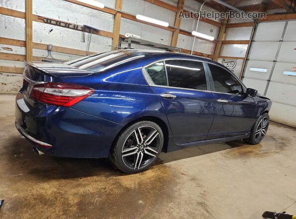 1HGCR2F52HA151205 2017 HONDA ACCORD Blue Rear right