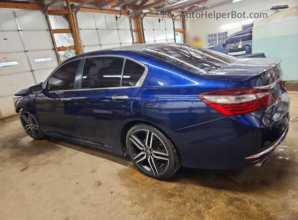 1HGCR2F52HA151205 2017 HONDA ACCORD Blue Rear left