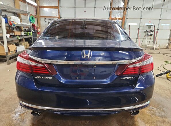 1HGCR2F52HA151205 2017 HONDA ACCORD Blue Rear view