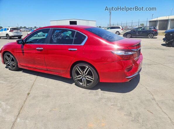 1HGCR2F52HA202086 2017 HONDA ACCORD Red უკანა მარცხენა