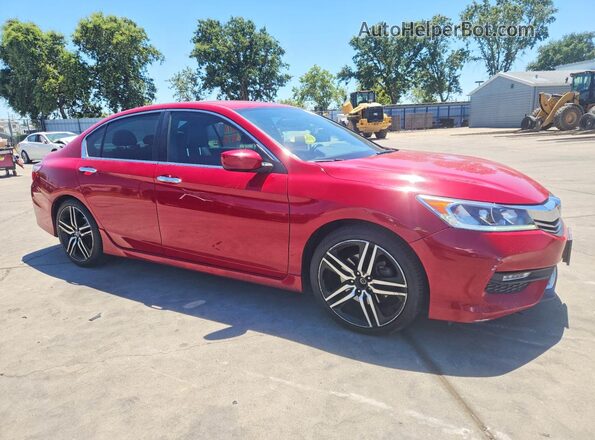 1HGCR2F52HA202086 2017 HONDA ACCORD Red წინა მარჯვენა