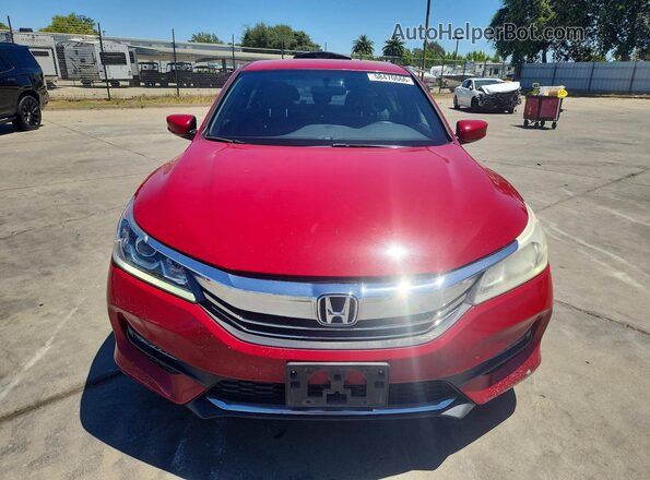 1HGCR2F52HA202086 2017 HONDA ACCORD Red წინა ხედი