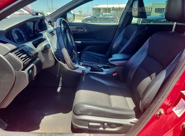 1HGCR2F52HA202086 2017 HONDA ACCORD Red წინა სალონის ხედი