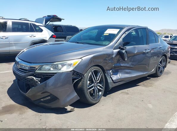 1HGCR2F52HA271571 2017 HONDA ACCORD Серый Вид спереди