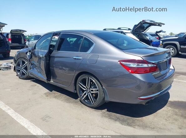 1HGCR2F52HA271571 2017 HONDA ACCORD Серый Задняя левая четверть