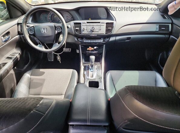 1HGCR2F53GA091319 2016 HONDA ACCORD Black Առջևի վահանակի տեսք