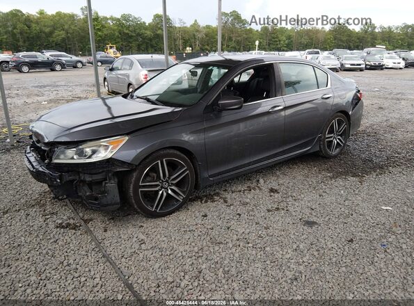 1HGCR2F53GA095550 2016 HONDA ACCORD Серый Передняя левая четверть