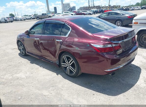 1HGCR2F53HA132968 2017 HONDA ACCORD Maroon Հետևի ձախ