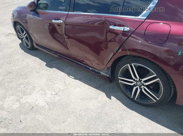 1HGCR2F53HA132968 2017 HONDA ACCORD Maroon Դիմացի տեսք