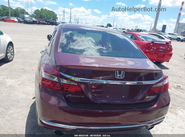 1HGCR2F53HA132968 2017 HONDA ACCORD Maroon 