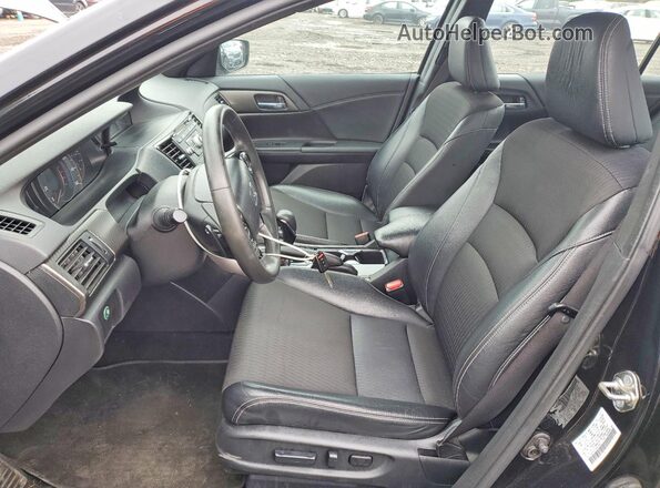 1HGCR2F53HA182687 2017 HONDA ACCORD Black წინა სალონის ხედი
