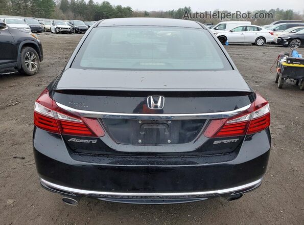 1HGCR2F53HA182687 2017 HONDA ACCORD Black უკანა ხედი