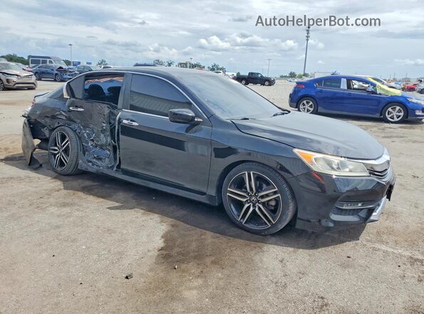 1HGCR2F53HA277430 2017 HONDA ACCORD Black Delantero derecho