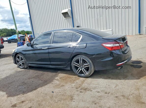 1HGCR2F53HA277430 2017 HONDA ACCORD Black Trasero izquierdo