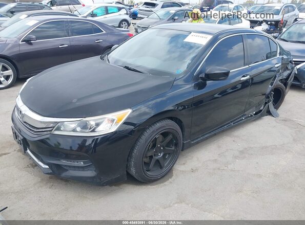 1HGCR2F54GA013244 2016 HONDA ACCORD Черный Передняя левая четверть