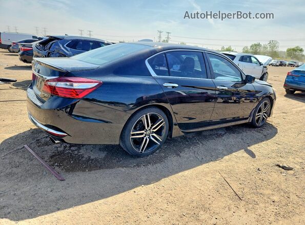 1HGCR2F54GA017665 2016 HONDA ACCORD Black უკანა მარჯვენა