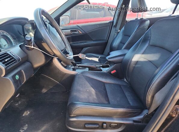 1HGCR2F54GA017665 2016 HONDA ACCORD Black წინა სალონის ხედი