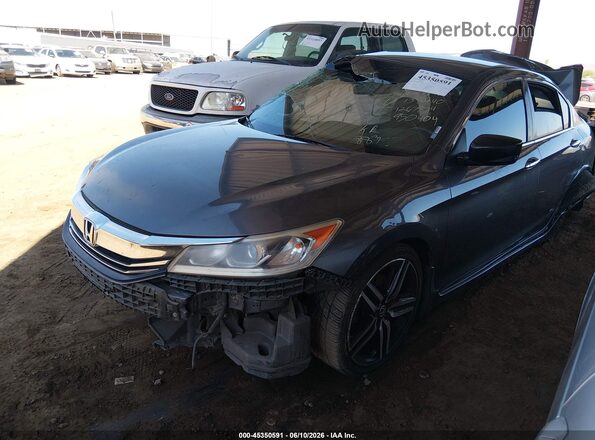 1HGCR2F54GA138440 2016 HONDA ACCORD Серый Передняя левая четверть
