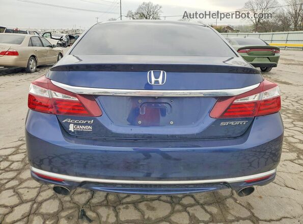 1HGCR2F54GA180672 2016 HONDA ACCORD Blue 