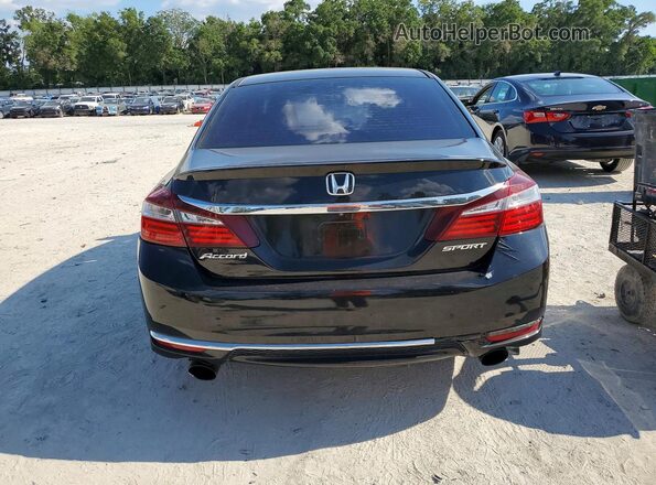 1HGCR2F54HA077267 2017 HONDA ACCORD Black Հետևի տեսք