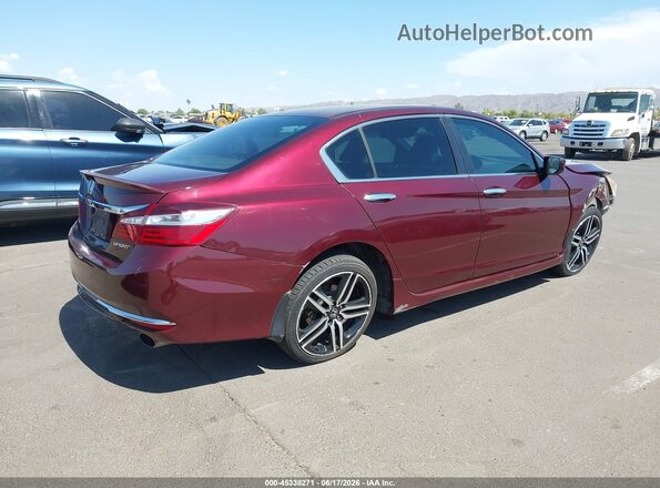 1HGCR2F54HA143624 2017 HONDA ACCORD Maroon 
