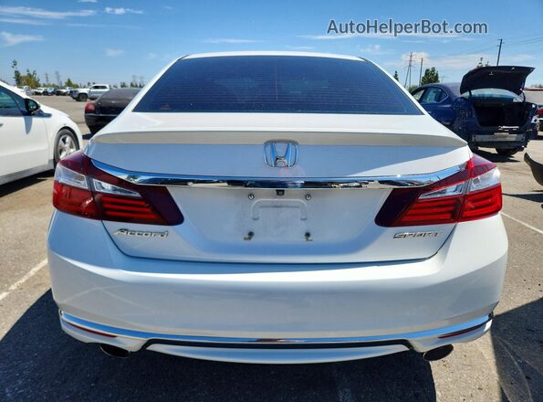 1HGCR2F55GA067538 2016 HONDA ACCORD White Widok z tyłu