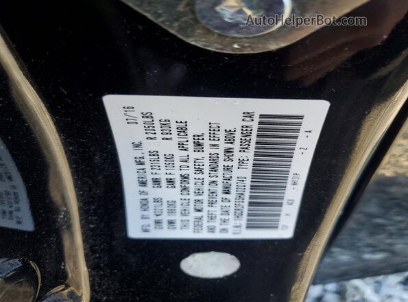 1HGCR2F55HA020740 2017 HONDA ACCORD Black ძრავის განყოფილების ხედი