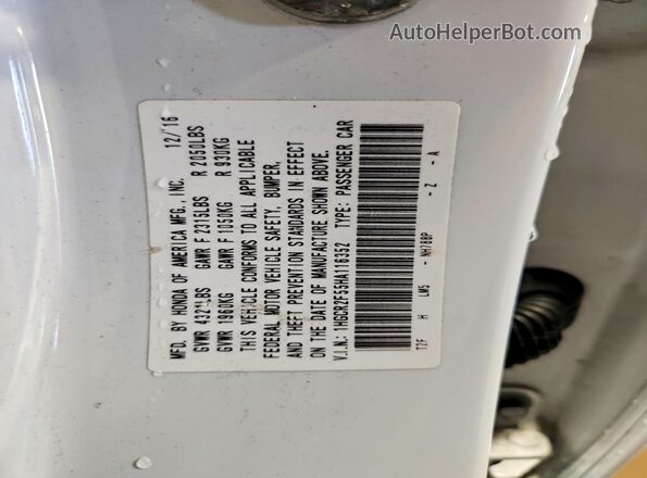1HGCR2F55HA116352 2017 HONDA ACCORD White ძრავის განყოფილების ხედი