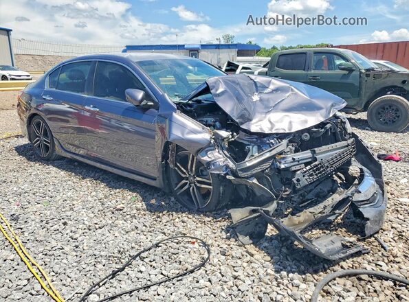 1HGCR2F55HA267286 2017 HONDA ACCORD Gray Delantero derecho